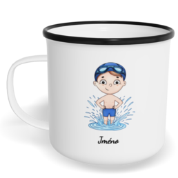 Hrnek plecháček s potiskem na míru - Plavec