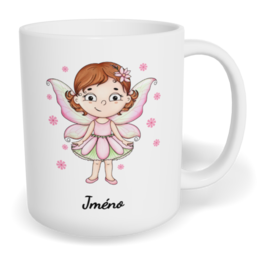 Hrnek klasický malý s vlastním potiskem - Květinová víla