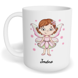 Hrnek klasický malý s vlastním potiskem - Květinová víla