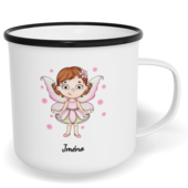 Hrnek plecháček s potiskem na míru - Květinová víla