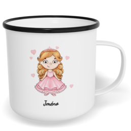 Hrnek plecháček s potiskem na míru - Princezna