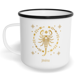 Hrnek plecháček s potiskem na míru - Znamení zvěrokruhu Štír