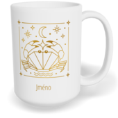 Hrnek klasický velký s vlastním potiskem - Znamení zvěrokruhu Rak