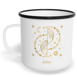 Hrnek plecháček s potiskem na míru - Znamení zvěrokruhu Blíženci