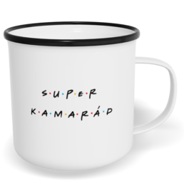 Hrnek plecháček s potiskem na míru - Super kamarád