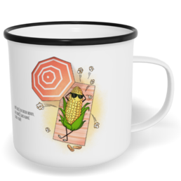 Hrnek plecháček s potiskem na míru - Popcorn