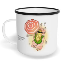 Hrnek plecháček s potiskem na míru - Popcorn