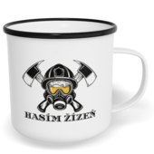 Hrnek plecháček s potiskem na míru - Hasím žízeň