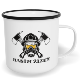 Hrnek plecháček s potiskem na míru - Hasím žízeň