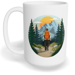 Hrnek klasický velký s vlastním potiskem - Dobrodružství volá