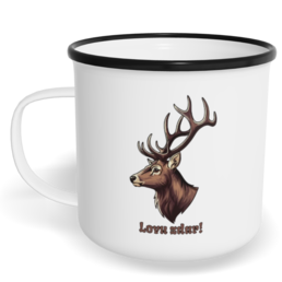 Hrnek plecháček s potiskem na míru - Lovu zdar!