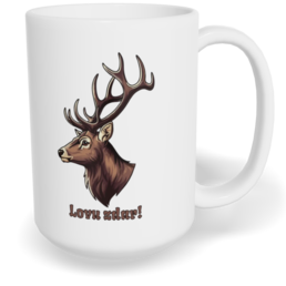 Hrnek klasický velký s vlastním potiskem - Lovu zdar!