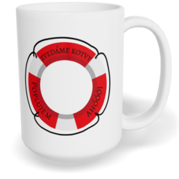 Hrnek klasický velký s vlastním potiskem - Záchranný kruh