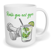 Hrnek klasický malý s vlastním potiskem - Gin/gym