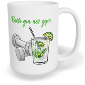 Hrnek klasický velký s vlastním potiskem - Gin/gym