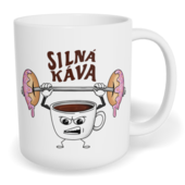 Hrnek klasický malý s vlastním potiskem - Silná káva