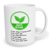 Hrnek klasický malý s vlastním potiskem - Vegan