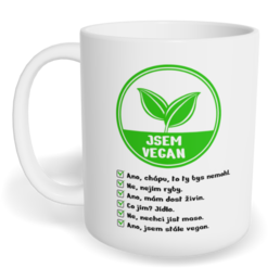 Hrnek klasický malý s vlastním potiskem - Vegan