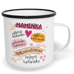 Hrnek plecháček s potiskem na míru - Moje maminka