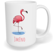 Hrnek klasický velký s vlastním potiskem - Plameňák