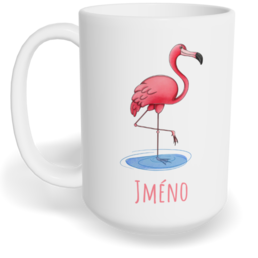 Hrnek klasický velký s vlastním potiskem - Plameňák