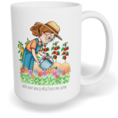 Hrnek klasický velký s vlastním potiskem - Zahradnice, každý nový den je příležitost pro zázrak