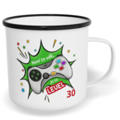 Hrnek plecháček s potiskem na míru - Není to věk, je to level