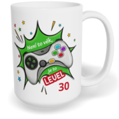 Hrnek klasický velký s vlastním potiskem - Není to věk, je to level