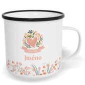 Fotohrnček plecháčik s fotkou a textom - Valentýn