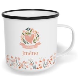 Fotohrnček plecháčik s fotkou a textom - Valentýn