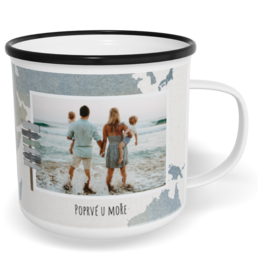Fotohrnček plecháčik s fotkou a textom - Travel