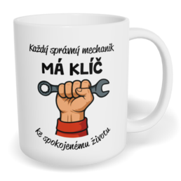 Hrnek klasický malý s vlastním potiskem - Správný mechanik