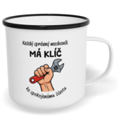 Hrnek plecháček s potiskem na míru - Správný mechanik
