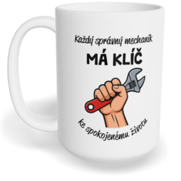 Hrnek klasický velký s vlastním potiskem - Správný mechanik