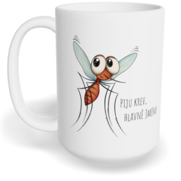 Hrnek klasický velký s vlastním potiskem - Piju krev