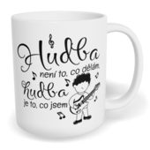 Hrnek klasický malý s vlastním potiskem - Kytarista, hudba je to, co jsem