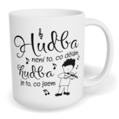 Hrnek klasický malý s vlastním potiskem - Houslista, hudba je to, co jsem