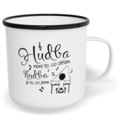 Hrnek plecháček s potiskem na míru - Pianista, hudba je to, co jsem