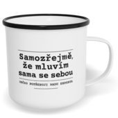 Hrnek plecháček s potiskem na míru - Sama se sebou