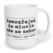Hrnek klasický malý s vlastním potiskem - Sám se sebou