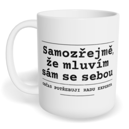 Hrnek klasický malý s vlastním potiskem - Sám se sebou