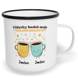 Hrnek plecháček s potiskem na míru - Nejlepší kolegyně vol. 1