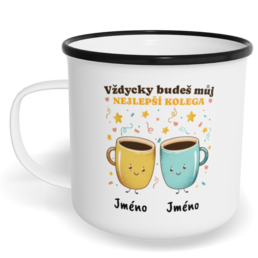 Hrnek plecháček s potiskem na míru - Nejlepší kolega