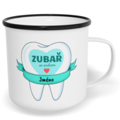 Hrnek plecháček s potiskem na míru - Nejlepší zubař