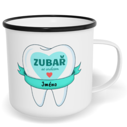 Hrnek plecháček s potiskem na míru - Nejlepší zubař