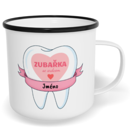 Hrnek plecháček s potiskem na míru - Nejlepší zubařka