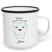 Hrnek plecháček s potiskem na míru - Nejlepší dentální hygienistka
