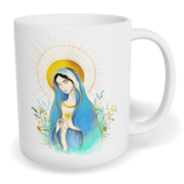 Hrnek klasický malý s vlastním potiskem - Panna Maria