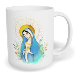 Hrnek klasický malý s vlastním potiskem - Panna Maria