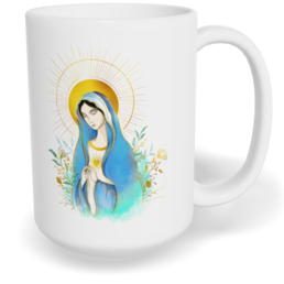 Hrnek klasický velký s vlastním potiskem - Panna Maria